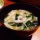 Miso soup of the day: Lotus root, enoki mushrooms and wakame seaweed