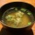 Miso soup of the day: pork & Chinese chive meat balls